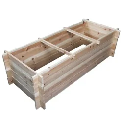 Lot de 3 carrés potager bois de sapin avec géotextile* Best