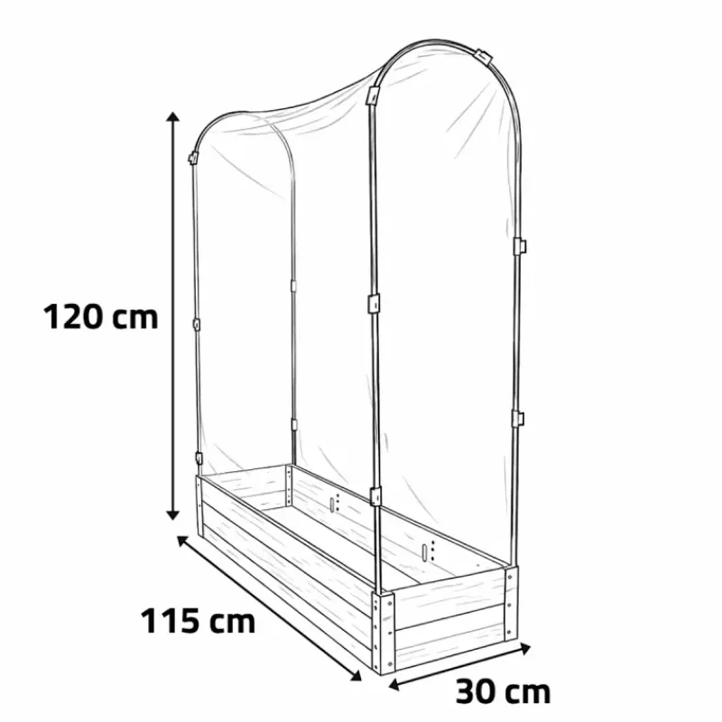 Lot de 3 carrés potager en bois de sapin* Outlet