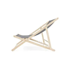 Lot de 2 Chiliennes en Toile de Coton Grise - Structure Bois de Pin* Discount