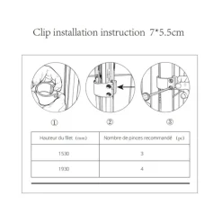 Lot de 4 clips de fixation pour panneau grillagé Ø4,8 cm - Acier galvanisé* Online