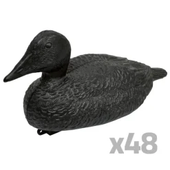 Lot de 48 Eiders réalistes traitement anti reflet noir* Hot