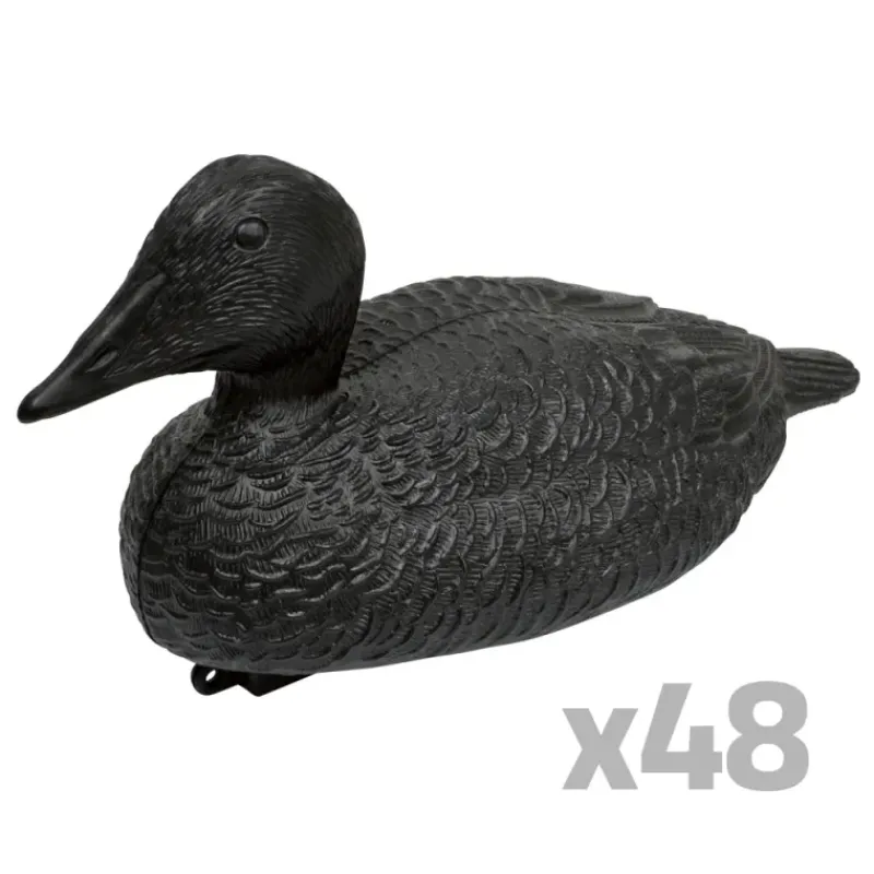 Lot de 48 Eiders réalistes traitement anti reflet noir* Hot