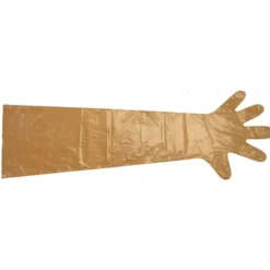 Lot de 100 gants de vêlage usage unique orange 90cm* Outlet