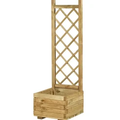 Lot de 2 Jardinières avec treillis en bois autoclave* New