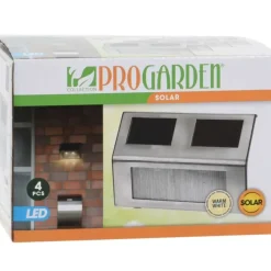 Lot de 4 lampes solaires LED inox – Éclairage extérieur éco* Sale