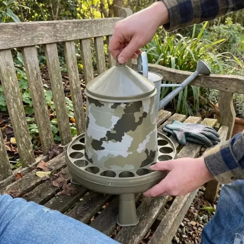 Lot de 10 Mangeoires sur pieds surélevés 4 kg camo Ø 33cm H 37,5cm*GAUN Online