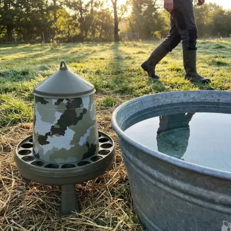 Lot de 10 Mangeoires sur pieds surélevés 4 kg camo Ø 33cm H 37,5cm*GAUN Online