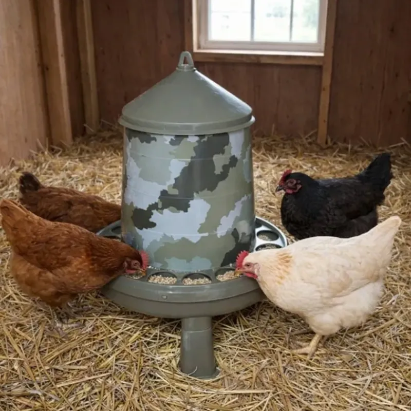 Lot de 10 Mangeoires sur pieds surélevés 4 kg camo Ø 33cm H 37,5cm*GAUN Online