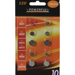 Lot de 10 piles alcalines bouton – Pack multi-références* Outlet