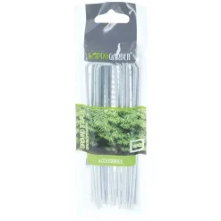 Lot de 10 piquets de fixation 14 cm - Métal galvanisé résistant*Progarden Clearance