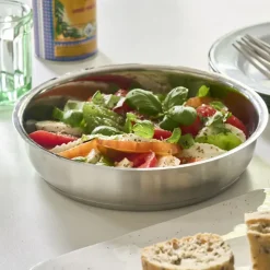 Lot de 3 Poêles acier inoxydable diamètres 20, 24 et 26 cm*Pradel France Discount