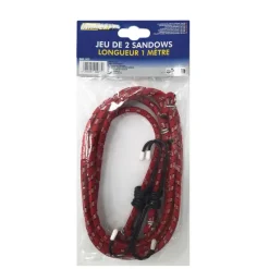 Lot de 2 tendeurs élastiques 1 mètre avec crochets* Hot