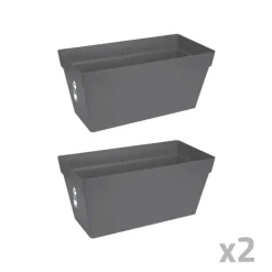 Lot de 2Jardinières 70 cm Elho® - Gris - Réservoir intégré* Online