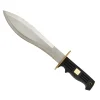 Machette lame acier inox 25 cm ép 4mm manche PVC noir + Fourreau*