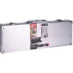 Mallette 4 ustensiles barbecue en acier inoxydable - Kit complet pour grillades* Online