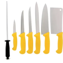 Mallette Valise du boucher acier inoxydable 7 pièces* Discount