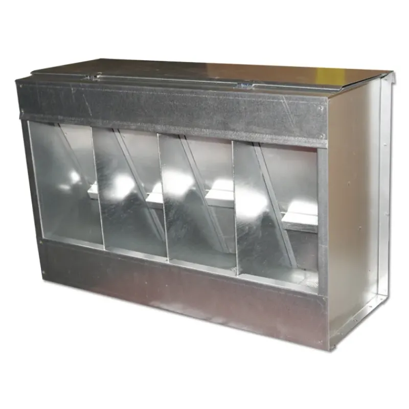 Mangeoire 20 kg 4 compartiments métal 46 x 17 x 40 cm* Clearance