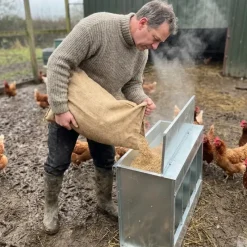 Mangeoire 20 kg 4 compartiments métal 46 x 17 x 40 cm* Clearance