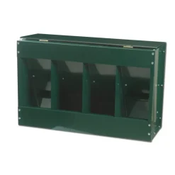 Mangeoire 20 kg 4 compartiments thermolaqué vert 46 x 17 x 40 cm* Clearance