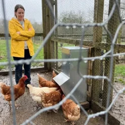 Mangeoire à trémie galvanisée 7 kg 17 x 18 x 39 cm* Online