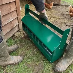 Mangeoire galva avec rouleau thermolaqué vert* Hot