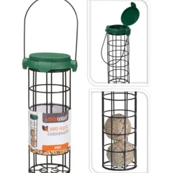 Mangeoire oiseaux métal pour boule graisse Ø7x25cm* Sale