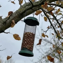 Mangeoire oiseaux métal Ø9x20cm distributeur graines jardin* New