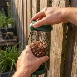 Mangeoire oiseaux métal Ø9x20cm distributeur graines jardin* New