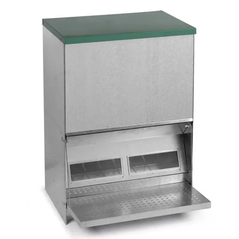 Mangeoire Trémie Anti-Nuisible Rooster 40kg - Acier Galvanisé pour Volailles*GAUN New