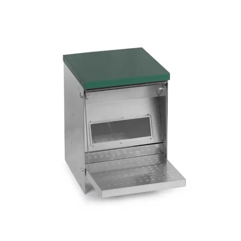 Mangeoire Trémie Anti-Nuisible Rooster 5kg - Acier Galvanisé pour Volailles*GAUN Online