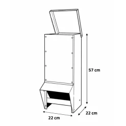 Mangeoire trémie galvanisée verte anti gaspillage 15 kg* Outlet