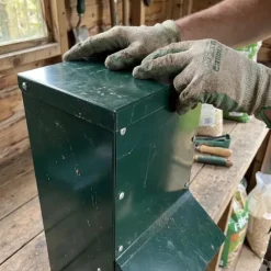 Mangeoire trémie galvanisée verte anti gaspillage 7 kg*