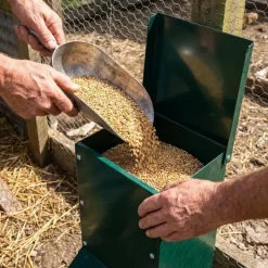 Mangeoire trémie galvanisée verte anti gaspillage 7 kg*