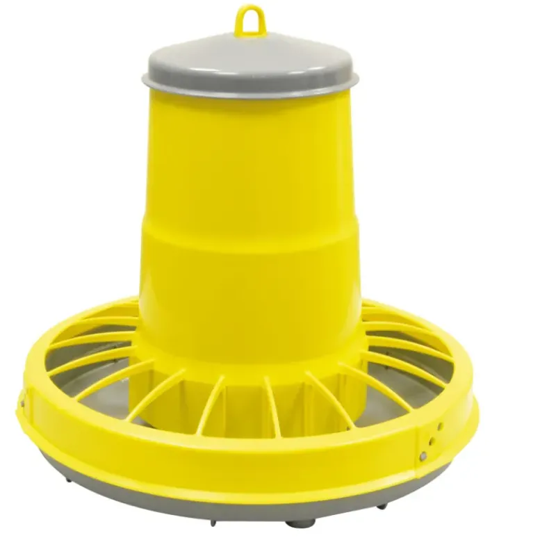 Mangeoire trémie plastique volaille cylindrique jaune 10 kg*River Systems New