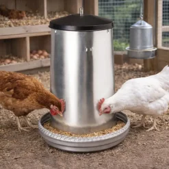 Mangeoire volaille à trémie métal de 40 kg* Outlet