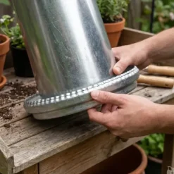 Mangeoire volaille à trémie métal de 40 kg* Outlet