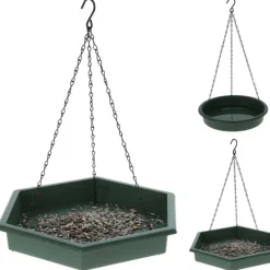 Mangeoires oiseaux + bain d'oiseau lot de 2 jardin extérieur* Sale