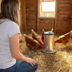 Mangeoires volaille à trémie métal 5kg en lot de 10* Clearance