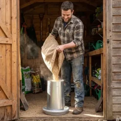 Mangeoires volaille à trémie métal 5kg en lot de 5*