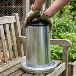 Mangeoires volaille à trémie métal 5kg en lot de 5*