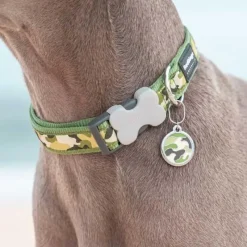 Médaille gravable pour chien Camouflage - Ø 3 cm - Acier inoxydable*RedDingo Clearance