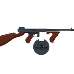 Mitraillette Gangster Enfant Métal Crosse Bois Style 1930* Discount