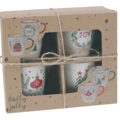 Mug Noël 200ml - Set de 4 assortis* Discount