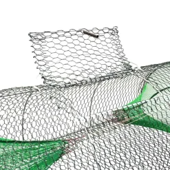 Nasse 2 entrées galvanisée plastifiée maille 10 mm L 80 cm* Discount