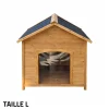 Niche en bois chalet pour chien - Taille L - Toit PVC* Hot