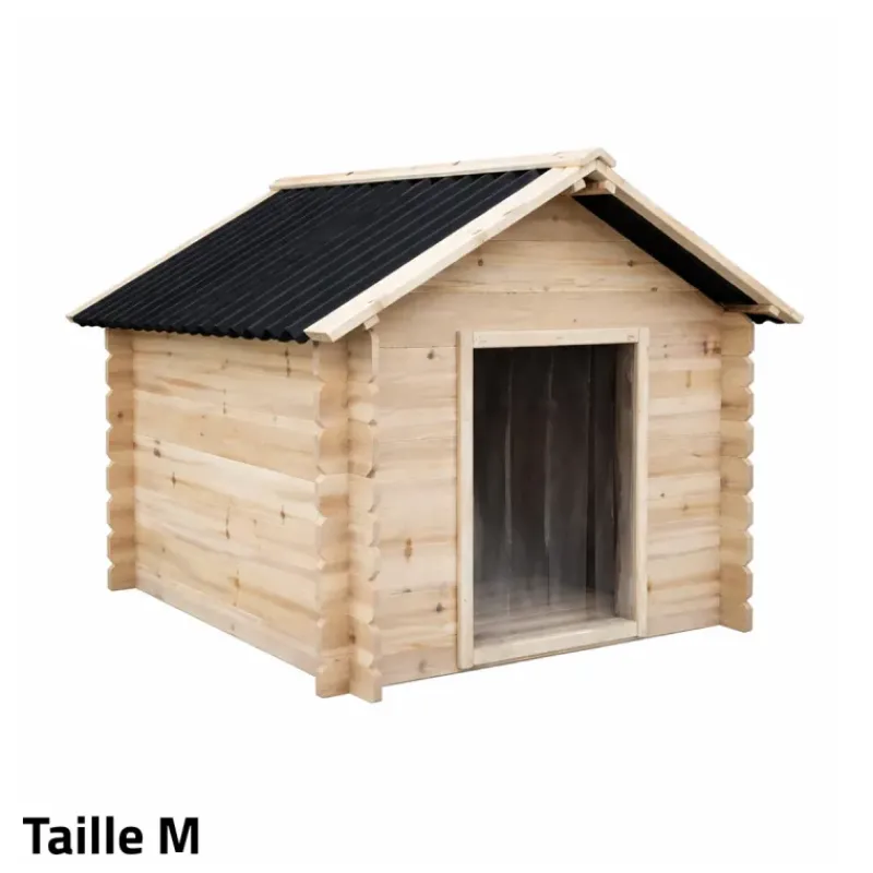 Niche en bois d'épicéa chalet madrier - Taille M - Toit PVC* New