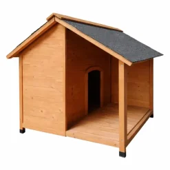 Niche en bois pour chien avec terrasse - Taille XL* Sale