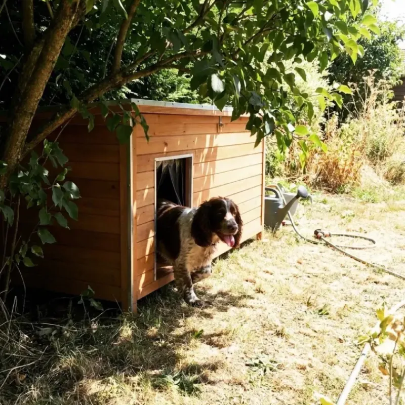 Niche isolée pour chien en bois – Extérieur été/hiver – 160 x 75 x 75 cm* Hot