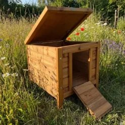 Nichoir abri poulailler Bois forme cube 42 x 51,5 x H 43 cm* Sale