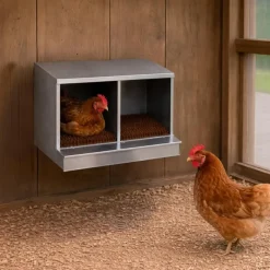 Nid pondoir en tôle galvanisée 2 cases* Discount